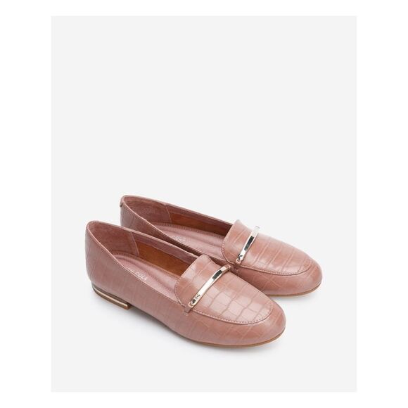 KENNETH COLE NEW YORK Shoes - KENNETH COLE NEW YORK Womens Pink Croc Bar Balance Toe Slip On Loafers 9.5 M